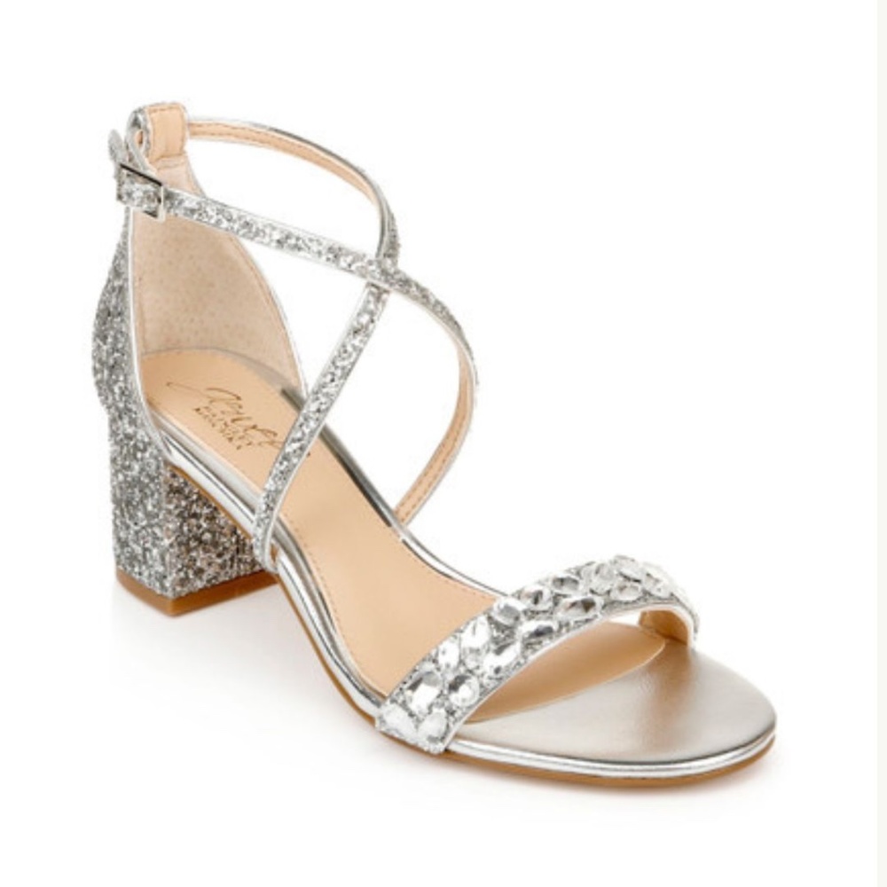 Bagley Mischka - Claudia Glitter Block Heel  - Size 9.5